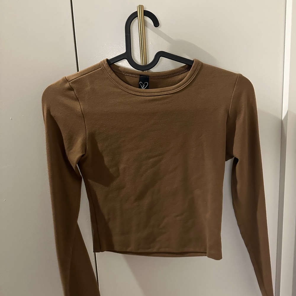 Brown and black Long Sleeve Women's Top